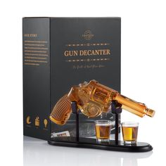 PRICES MAY VARY. 🥃GIFT WITH A BANG: Surprise your loved ones with this remarkable revolver whiskey decanter set, perfect for birthdays, anniversaries, weddings, boss day, retirements, and more. Ideal for veterans, military personnel, and whiskey connoisseurs who appreciate a touch of humor and style in their home bar or liquor collection. 🥃PREMIUM CRAFTSMANSHIP AND UNMATCHED QUALITY: PATENT PENDING - Designed with meticulous attention to detail, our gun whiskey decanter and bullet glasses exhi Boss Day, Gift Ideas Birthday, Shots Alcohol, Home Bar Accessories, Liquor Dispenser, Whiskey Decanter Set, Bar Tool Set, Funny Gifts For Friends, Whiskey Bar