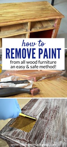 How to remove paint and varnish from wood furniture! Click to see how to do it easy the first time How To Remove Paint, Remove Paint, Carpentry Projects, Into The Wood, Wood House, Diy Holz, House Building, Paint Remover, Furniture Repair