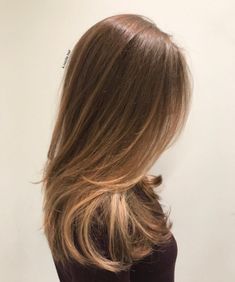 Long brown hair with soft layers Round Haircut With Long Layers, Haircut Ideas For Long Hair Layers Straight, Long Layers With Movement, Straight Hair With Movement, Light Brown With Layers, Long Hair With Movement Haircuts, Layers On Unstyled Hair, Long Front Layers Haircut, Long Haircut Minimal Layers