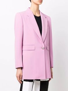 Shop Dolce & Gabbana single-breasted blazer with Express Delivery - FARFETCH Dolce Gabbana Jacket, Blazer Pink, Colored Blazer, Welt Pocket, Single Breasted, Women's Blazer, Light Pink, Fashion Branding, Dolce And Gabbana