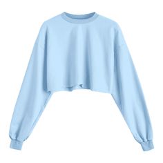 Sky Blue Hoodie, Blue Shirt Women, Colorful Crop Tops, Crop Top Hoodie, Blue Crop Tops, Cropped Sweatshirt, Blue Sweatshirt, Crop Top Sweater, Blue Hoodie