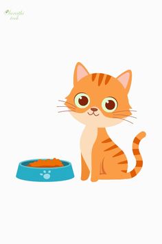 Cat With Food Animation,  Animation, Image, Art, Gif Animation, Adobe Animate CC, 2D Animation, Gif Image, Art Animation Cat With Food, Orange Cat Cartoon, Food Animation, Free Cartoon Characters, Hello Gif, Animation Gif, Cat Talk