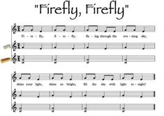 sheet music with the words firefly, frilly