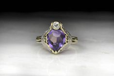 -  baby blue pink. pale colors - #icwal Victorian Fashion Women, Butterfly Motif, Art Deco Art, Amethyst And Diamond Ring, Deco Art, Victorian Women, Purple Amethyst, Unique Rings, Sapphire Ring