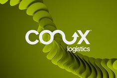 the logo for cox logistics is shown on a green background with wavy lines