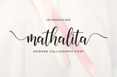 the handwritten font has been used to create an elegant, modern calligraphy style