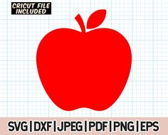 an apple cut out on a piece of paper with the words svg dxf jp