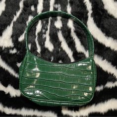 Green Croc Baguette Bag Size: Medium Brand New, Never Worn! Smoke Free Environment. All Sales Are Final, No Refunds. No Exchanges. Thanks For Shopping With Me :) Trendy Green Satchel Baguette Bag, Trendy Green Handheld Baguette Bag, Trendy Handheld Green Baguette Bag, Trendy Green Baguette Bag For Errands, Trendy Pouch-shaped Baguette Bag For Errands, Everyday Green Handheld Baguette Bag, Baguette Bag, Shoulder Bags, Bag Lady