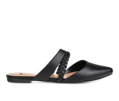 Women's Journee Collection Olivea Mule Flats | Shoe Carnival Trendy Flat Heel Synthetic Mules, Trendy Synthetic Flat Heel Mules, Casual Slip-on Slippers With Pointed Toe, Chic Synthetic Flat Slip-ons, Trendy Synthetic Flat Slip-ons, Trendy Flat Synthetic Mules, Casual Flat Synthetic Mules, Spring Flat Synthetic Mules, Flat Synthetic Mules For Spring