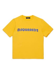 yellow stretch-cotton jersey texture logo print to the front crew neck short sleeves straight hem Texture Logo, Kids Logo, Boys Top, Boys T Shirts, Logo Print, Stretch Cotton, Boy's Clothing, Cotton Tshirt, Short Sleeves