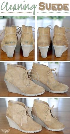 Cleaning Suede, Stained Clothes, Clean Suede Shoes, Clean Suede, Shoe Refashion, Cheap Toms Shoes, How To Clean Suede, Clothes Hacks, Diy Vetement