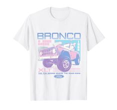 PRICES MAY VARY. Officially Licensed by The Ford Motor Company. Whether you're conquering rocky terrain or cruising through city streets, our collection lets you wear your love for the Bronco wherever you go. H29730. Forge your own path with our Ford Bronco themed graphic design collection, designed for adventurers who live life off the beaten path. Our designs let you showcase your passion for the Bronco in style. Lightweight, Classic fit, Double-needle sleeve and bottom hem Ford Bronco Shirt, Bronco Shirt, Rocky Terrain, Graphic Design Collection, Rare Breed, Off The Beaten Path, Motor Company, Ford Motor Company, Ford Motor