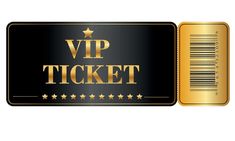 a black and gold ticket with the word'vap ticket '