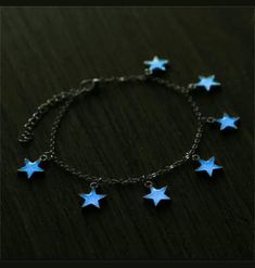 Luminous Silver Jewelry For Party, Black Luminous Bracelets For Gift, Black Glow In The Dark Jewelry For Parties, Silver Glow In The Dark Jewelry For Party, Black Glow In The Dark Party Jewelry, Luminous Blue Jewelry For Parties, Blue Luminous Jewelry For Party, Silver Glow-in-the-dark Jewelry For Party, Anklet For Women