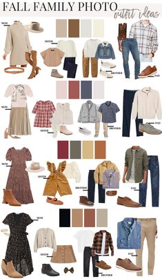 an image of different clothes and shoes for people to wear