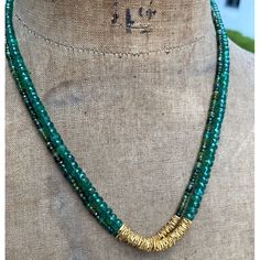 EMERALD STRAND NECKLACE WITH 22K GOLD DISCS • DESIGNED AND HAND FORGED IN NEW YORK • PRICE VARIES DEPENDING ON LENGTH AND CARAT WEIGHT • STRANDS CAN BE SPECIAL ORDERED IN ANY LENGTH Please email info@elihalili.com or call the studio at 212-941-7979 for any inquiries. Emerald Beads Necklace, Emerald Bead, Turquoise Bead Necklaces, Gold Disc, Cross Ring, Ancient Coins, Coin Necklace, Beads Necklace, Strand Necklace