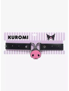 Kuromi Pink Skull Spiked Choker Bd Outfits, Kuromi Things, Hello Kitty Decor, Kuromi Pink, Kuromi Stuff, Hello Kitty Shirts, Sanrio Jewelry, Spiked Choker, Cat Merch