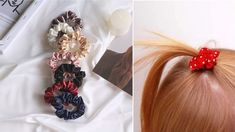 Mini Scrunchies Diy, Mini Scrunchies, Diy Hair, Scrunchie Hairstyles, How To Make Bows, Diy Hairstyles