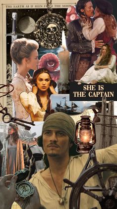 a collage of photos with the caption'she is the captain'on it