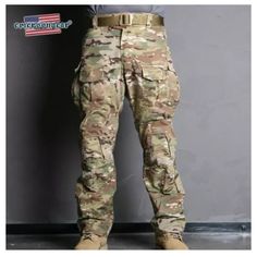 Combat Pants Airsoft Military Tactical Trousers With Knee Pad Tactical Khaki Bottoms For Outdoor Activities, Tactical Khaki Hiking Bottoms, Combat Camouflage Pants For Outdoor Activities, Tactical Cargo Pants For Hiking, Tactical Camouflage Pants For Outdoor, Tactical Camouflage Bottoms With Pockets, Combat Cargo Pants For Outdoor Work, Camouflage Combat Bottoms For Outdoor, Combat Style Cargo Pants