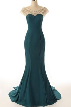 Fitted Chiffon Gown With Sweep Train, Green Bridesmaid Dress With Sweep Train For Banquet, Green Mermaid Dress With Sweep Train For Banquet, Green Mermaid Hem Prom Dress, Green Mermaid Evening Dress With Sweep Train, Green Chiffon Evening Dress For Banquet, Fitted Green Chiffon Gown, Green Fitted Chiffon Gown, Green Fishtail Dress For Wedding