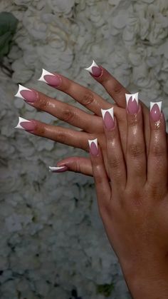 #ducknails #frenchnails #frenchtipnails #frenchtipnaildesigns #nails #naildesign Longggg Nails, Duck French Tips, Duck French Tip Nails, Duck Nails French Tip, Baddie Nails Pink, French Duck Nails, Short Frenchies, Short Duck Nails, Cat Eyelashes