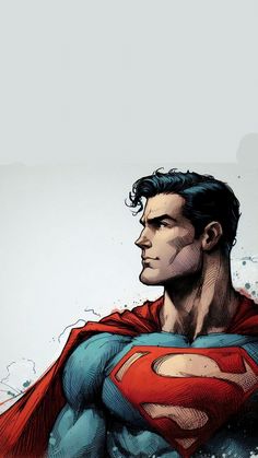 superman is standing in the water with his cape open and looking off into the distance