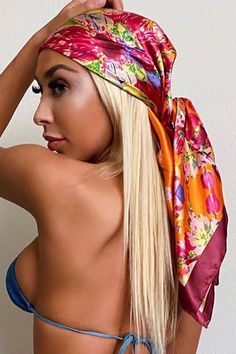 Available In Multi Head Scarf Floral Print Silky Disclaimer: Print Placement Will Vary 100% Polyester Imported | Bed Of Flowers Head Scarf by Fashion Nova Bed Of Flowers, Head Scarfs, Hair Wrap Scarf, Hair Scarf Styles, Head Scarf Styles, Satin Scarf, Head Scarves, Square Silk Scarf, Bandana Hairstyles