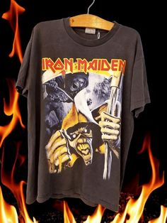 Iron Maiden single stitch t shirt - Vintage Band Shirts Metal Band T Shirt, Vintage Metal Band Shirt, Iron Maiden Merch, Vintage Band Shirts, Stitch T Shirt, Iron Maiden T Shirt, Iron Maiden Cd, Vintage Iron Maiden Shirt, Anime Tees