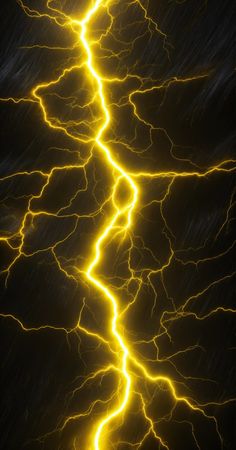 a lightning bolt is shown in the dark sky