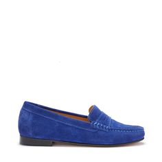 Women's Penny Loafers Leather Sole, ink blue suede Blue Suede Loafers With Suede Lining, Blue Suede Moccasins With Stitched Sole, Blue Suede Slip-on Tassel Loafers, Formal Blue Moccasins With Suede Lining, Formal Blue Loafers With Suede Lining, Blue Slip-on Moccasins For Work, Blue Leather Sole Moccasins For Work, Blue Moccasins With Leather Sole For Work, Blue Slip-on Loafers With Suede Lining