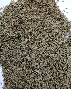 a pile of seeds sitting on top of a white table