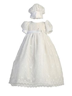 Lito_Baby_Girls_White_Embroidered_Tulle_Gown_Bonnet_Christening_Dress_Emma_1.jpg?0 Fitted Tulle Baptism Dress With Short Sleeves, Elegant Short Sleeve Tulle Baptism Dress, Fitted First Communion Dress With Short Sleeves, Short Sleeve Baptism Dress With Lace Bodice, Baptism Dress With Lace Bodice And Short Sleeves, Fitted Short Sleeve Baptism Dress For Pageants, Fitted Short Sleeve Baptism Dress For Pageant, Formal Fitted Tulle Baptism Dress, Fitted Short Sleeve Gown For Confirmation