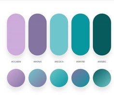 the different shades of blue and purple are shown in this graphic style, which includes oval shapes