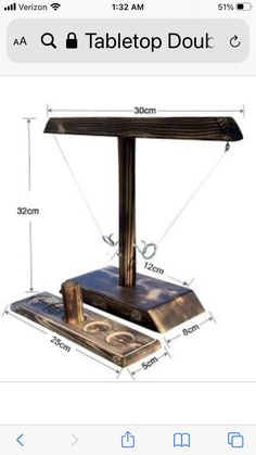 an image of a table top with measurements for the legs and base on it, as well as other items