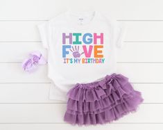 a birthday girl shirt and purple tutu skirt with ice cream cone on the front