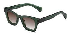 Unisex jade green wide square full-rim sunglasses frames are available in variety of colors to match any outfit. These affordable qualified horn-rimmed wayfarer gradient sunglasses include free single-vision prescription brown gradient lenses with AR and 100% UV protection, a case and a cleaning cloth. Bifocal and progressive lenses are supported. Meet elegant simplicity at its finest. These wayfarer glasses in shades of black, gray, clear, and green will transform your look and revamp your styl Modern Green Glass Sunglasses, Chic Rectangular Green Sunglasses, Chic Green Rectangular Sunglasses, Elegant Green Sunglasses With Uv Protection, Green Wayfarer Sunglasses With Glass Lenses, Green Glass Wayfarer Sunglasses, Elegant Green Rectangular Sunglasses, Wayfarer Glasses, Gray Gradient