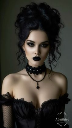 Goth Wedding Hairstyles, Gothic Wedding Hairstyles, Haircuts For Curly Hair Women, Short Haircuts For Curly Hair, Crow Movie, Victorian Vampire, Vampire Makeup, Gothic Hairstyles