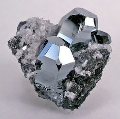 Hematite crystals with Calcite Hematite Crystal, Geology Rocks