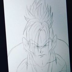 a drawing of gohan from dragon ball