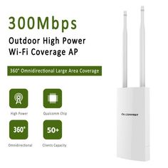 the 300mbps outdoor high power wi - fi coverage appliance is shown