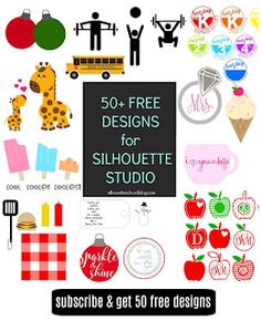 50 + free designs for silhouette studio