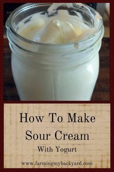 how to make sour cream with yogurt