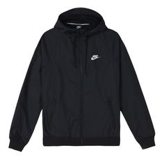 Men's Nike Windrunner Hooded Woven Windbreaker Sports Jacket 727325-010 Sports Windbreaker With Adjustable Hood, Functional Sports Windbreaker With Adjustable Hood, Sports Windproof Nylon Hooded Jacket, Sporty Waterproof Hooded Jacket For Sports, Waterproof Hooded Windbreaker Sportswear, Waterproof Hooded Sportswear Windbreaker, Waterproof Winter Sportswear Windbreaker, Winter Waterproof Sportswear Windbreaker, Winter Sporty Windbreaker With Double-lined Hood