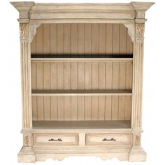 Venetian Ivory Bookcase with Drawers Small Bookshelf Inspiration, Shabby Chic Bookcase, Striped Dining Chairs, Tea Room Design, Carved Beds, Elegant Outdoor Furniture, Bookcase With Drawers, Bookshelf Inspiration