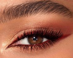 Eyeliner Brown Eyes, Colour Magic, Married Af, Wedding Makeup For Brown Eyes, Cute Eyeshadow Looks, Bridesmaid Hair Makeup, Formal Makeup, Smink Inspiration, Red Makeup