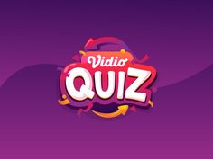 the word quiz on a purple background