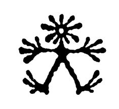 a black and white image of snowflakes in the shape of an x on a white background