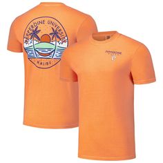 Whether coming or going, everyone can see you root for the Pepperdine Waves when you wear this Scenic Comfort Colors T-shirt. It features subtle team graphics on the front and a design specific to the team's location displayed across the back. The prewashed fabric creates an ultrasoft, lived-in feel that makes this Pepperdine Waves tee more comfortable to wear. Fan Apparel T-shirt With Front Print, Fan Apparel T-shirt With Front Print And Crew Neck, Fan Apparel Crew Neck T-shirt With Front Print, Fan Apparel T-shirt With Crew Neck And Front Print, Sports Events Fan Apparel T-shirt With Front Print, Fan Gear Graphic Print Short Sleeve T-shirt, Cotton T-shirt With Front Print For Fans, Front Print Cotton T-shirt For Fan Gear, Graphic Tee Crew Neck Fan Gear T-shirt