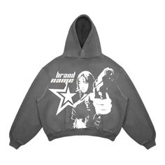 Gothic Hoodies, Gothic Casual, Gothic Mode, Printed Hoodie Men, Punk Design, Y2k Hoodie, Letter Print Sweatshirt, Street Trends